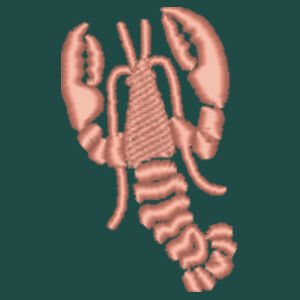 Unisex T Shirt with 40mm Lobster Embroidery (Pink Thread) Design
