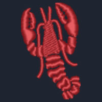 Polo Shirt in Navy with Red Lobster Embroidery Design