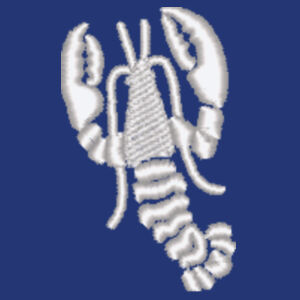 Polo Shirt - 100% Organic Cotton with 40mm Embroidered Lobster (Grey Thread) Design