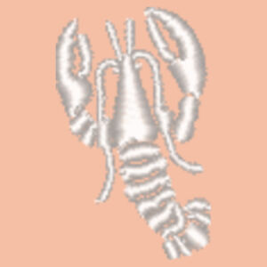 Unisex T Shirt with 40mm Lobster Embroidery (Grey Thread) Design