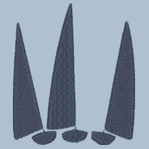 Vintage Low Profile Cap - Light Blue - 50mm Sails Embroidered Logo  Design