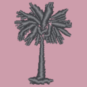 Unisex T Shirt with 35mm Palm Tree Embroidery  Design