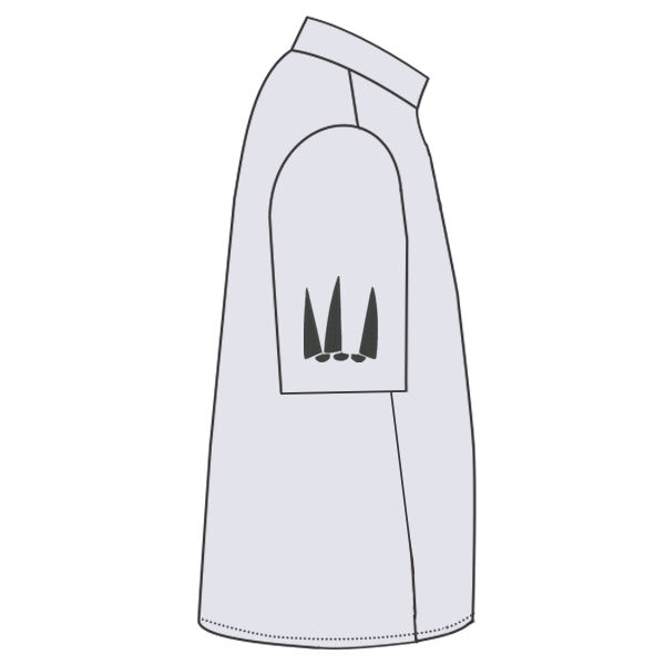 Chefs Short Sleeve Tunic with 80mm Sails Embroidery Thumbnail