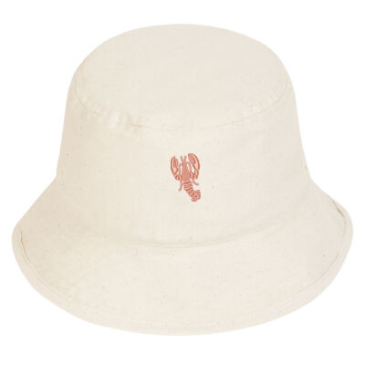 Bucket Hat with Lobster Embroidered Logo and hem tab Thumbnail