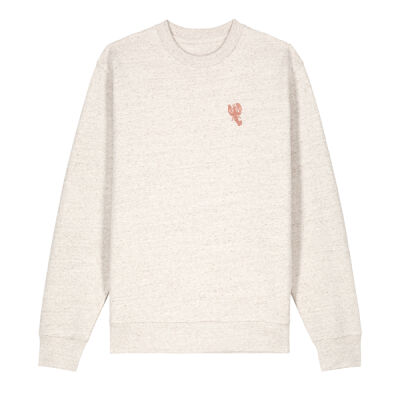 Kids Sweatshirt with Lobster Embroidery (Pink Thread 40mm) Thumbnail