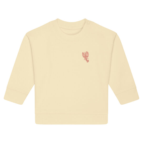 Babies Sweatshirt with Lobster Embroidery (Pink Thread 40mm) Thumbnail
