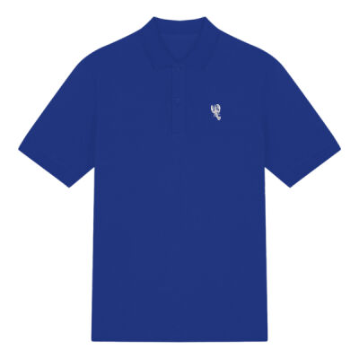 Polo Shirt - 100% Organic Cotton with 40mm Embroidered Lobster (Grey Thread) Thumbnail