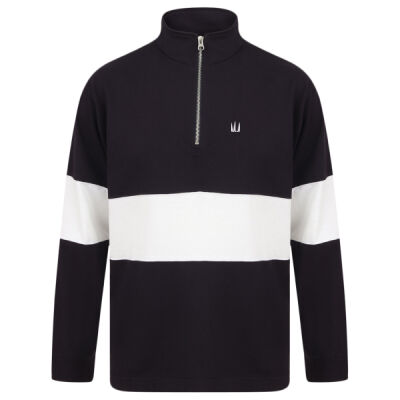 Hell Bay Panelled ¼ Zip with 25mm Sails Embroidery Thumbnail