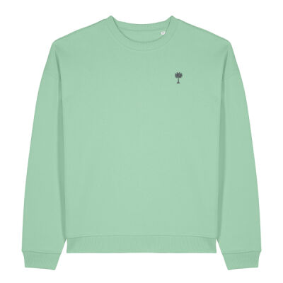 Crew Sweatshirt with the 35mm Palm Tree Embroidery Thumbnail