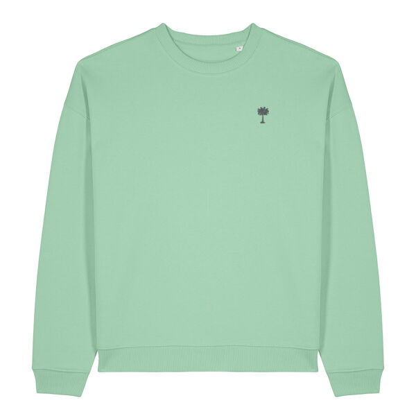 Crew Sweatshirt with the 35mm Palm Tree Embroidery Thumbnail